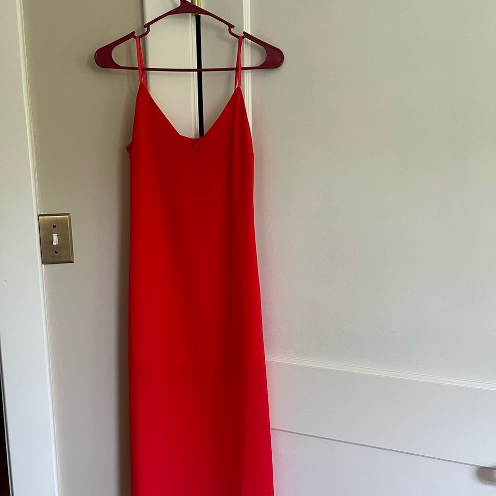 Elegant Bright Pink Slip Dress